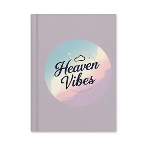 Heaven Vibe-Purple-Hardcover Journal Matte 150 Lined Pages 5.75" x 8" Tearable Sheets Perforated Pages Case Wrap Binding