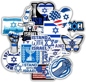 20 Pcs Stickers Packs Israels Aesthetic Flags Vinyl I Colorful Stand Decal with Sticker Waterproof for Water Bottle Laptop Computer Luggage Phone Car Skateboard Bumper