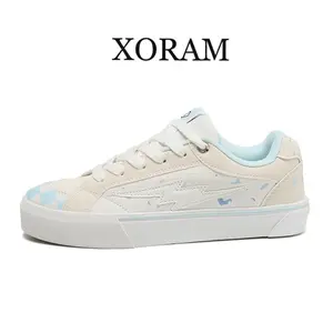 Women's Spring & Summer New Casual Trainers - Lightning Logo Fresh Style, Non-Slip, Wear-Resistant, Versatile White Sneakers H806, Trainer