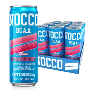 NOCCO BCAA Sparkling Energy Drink 12 Pack - 200mg Caffeine,Sugar Free, Low Calorie, B Vitamins & Biotin Sport Performance Beverage
