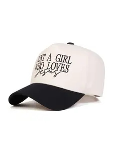 Women's Embroidered Just a Girl Who Loves Jesus Graphic Trucker Hat, Stylish Religious Theme Cap, Comfortable & Versatile, Perfect Gift
