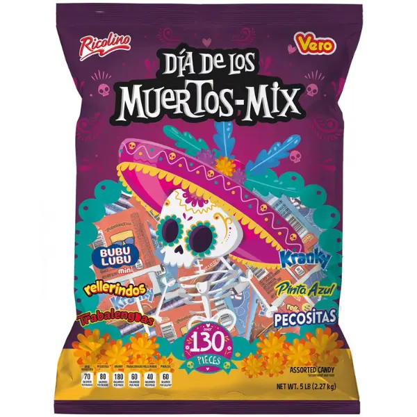 Ricolino Día de los Muertos Candy Variety Pack – 5 lb Assorted Mexican Candy