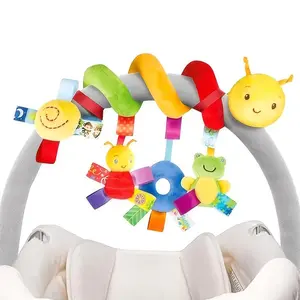 Cute Caterpillar Design Baby Car Seat Toy, Soft Baby Bed Hanging Toy, Safety Seat Comfort Toy, Baby Stroller Comfort Doll