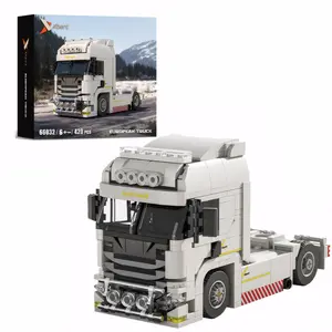 420 Particles Semi-trailer Truck Building Blocks, 40pcs Creative Truck Model Building Blocks, Educational Assembly Bricks Toy for Boys & Girls, Building Set, Building Block Sets