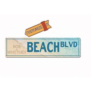 Custom BEACH Street and Road Signs