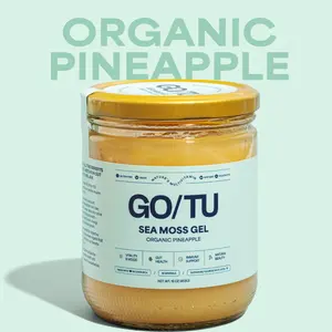 GO/TU Sea Moss Gel - Pineapple 16oz - Wildcrafted in St. Lucia, Made in Costa Rica, Ministry of Health Certified - Gut, Skin, Immunity Support, Energy Boost, Vegan, Non-GMO, No Preservatives Healthcare Fitness