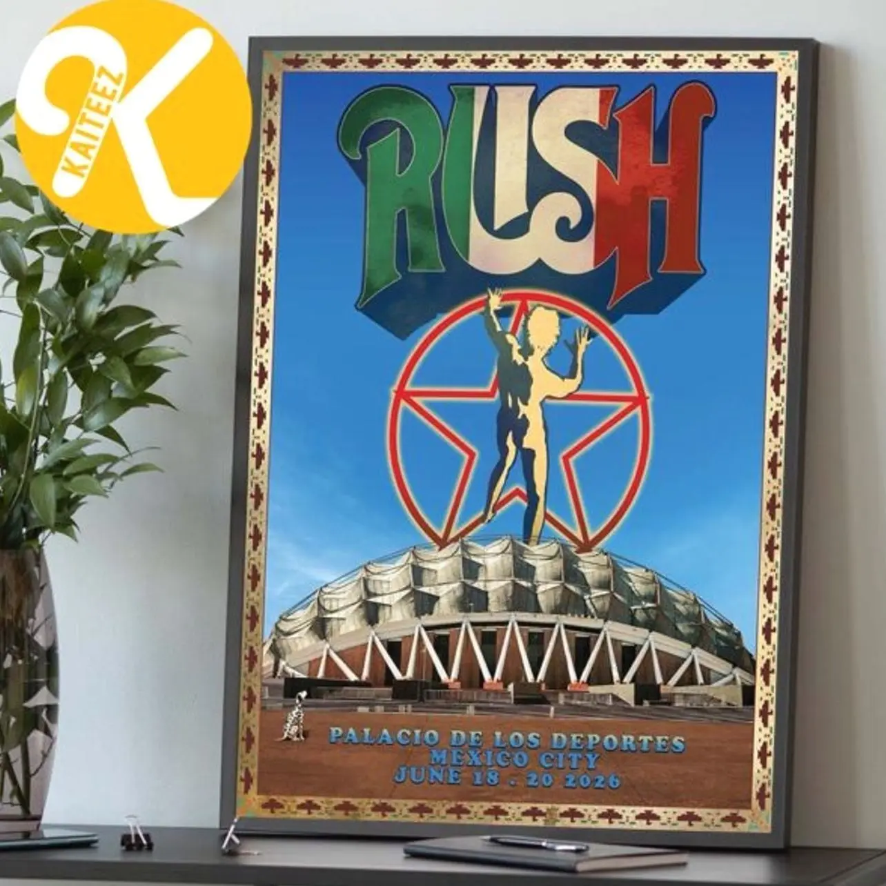 Rush Limited Edition Event Litho At Palacio De Los Deportes In Mexico City On June 18-20 2026 Home Decor Poster Canvas