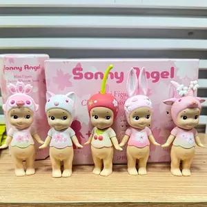 Sonny Angel Cherry Blossom Blind Box Gift, Style Cat Spring Hanami Night Sakura Series Kawaii Mystery Collectible Figure