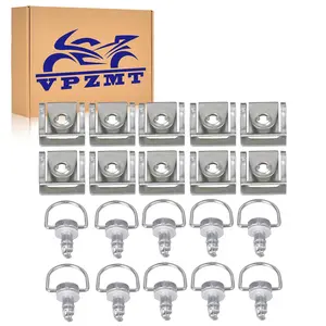 Motorcycle 1/4 turn Quick Release Fasteners Fairing Bolts Studs Quarter Turn + Clips Fits for Honda yamaha suzuki kawasaki ducati Aprilia ktm Race Fairings (10)