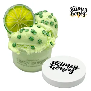6oz Sliimeyhoney - Limon Sorbet Scented Cloud Cream Slime