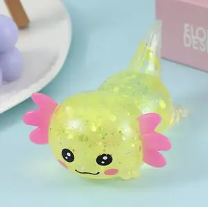 Glitter Galaxy Axolotl Squishy - COLOR YELLOW