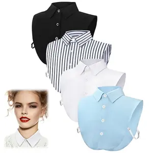 4 pack Detachable Fake Collar False Dicky Collar Half Shirts Collar Dickey Collar Blouse for Women