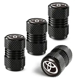 4-piece set of tire valve caps for Toyota models, corrosion-resistant, universal aluminum alloy dust caps, made of metal, dustproof and waterproof, durable, suitable for cars, bicycles, and motorcycles, practical!