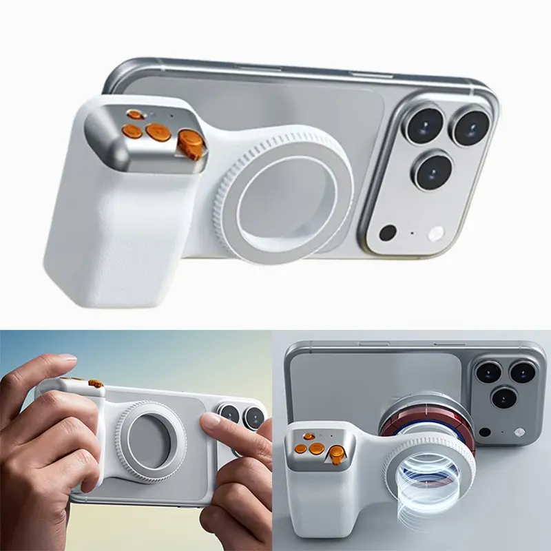 Magnetic phone camera grip, Bluetooth phone shooting handle, zoom photo handheld stabilizer, portable anti-shake photography handle, Smartphone, Photoshoot Accessories