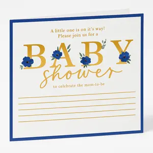 Deluxe "It's a Boy" Baby Shower Invitation
