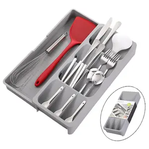 Kitchen Multipurpose Cutlery Silverware Utensil Drawers Organizer Block Holder Knives Forks Spoon Spice Bottle Storage Rack Tray Kitchen Utensil Holder