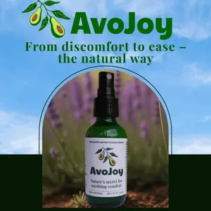 AvoJoy Botanical Skin Spray with Avocado Extract – Natural Cooling & Soothing Body Mist, Plant-Based Skin Comfort Spray for Muscle Relaxation, Joint Comfort, Stress Relief & Daily Self-Care, Non-Greasy Fast-Absorbing, 2 fl oz