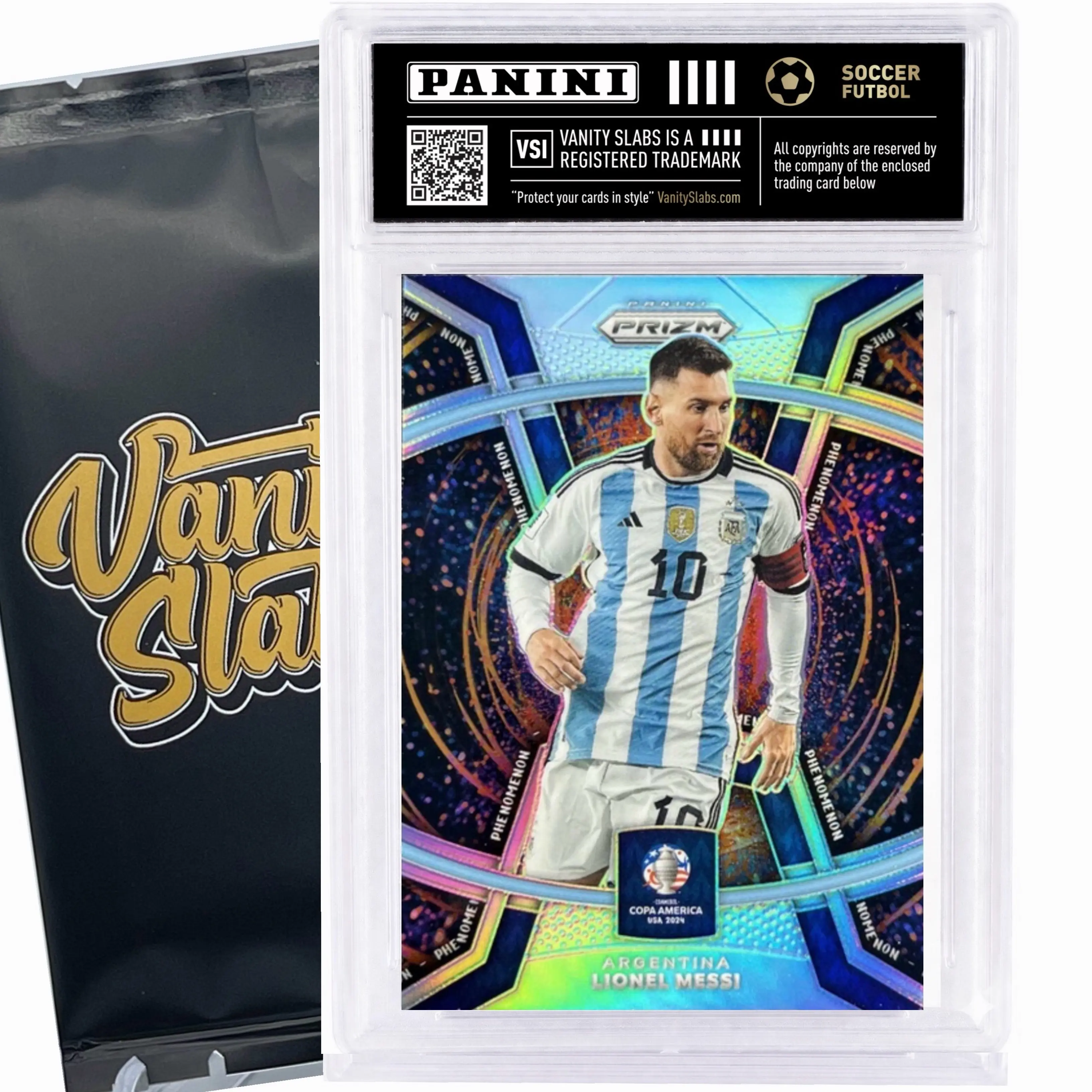 Panini FIFA Soccer Mystery Pack— 1x Slabbed Trading Card | Rookies, Stars, Autographed or Inserts Guaranteed! | May Include Topps, Panini, or Fleer | Perfect Gift for Kids & Collectors of All Ages!
