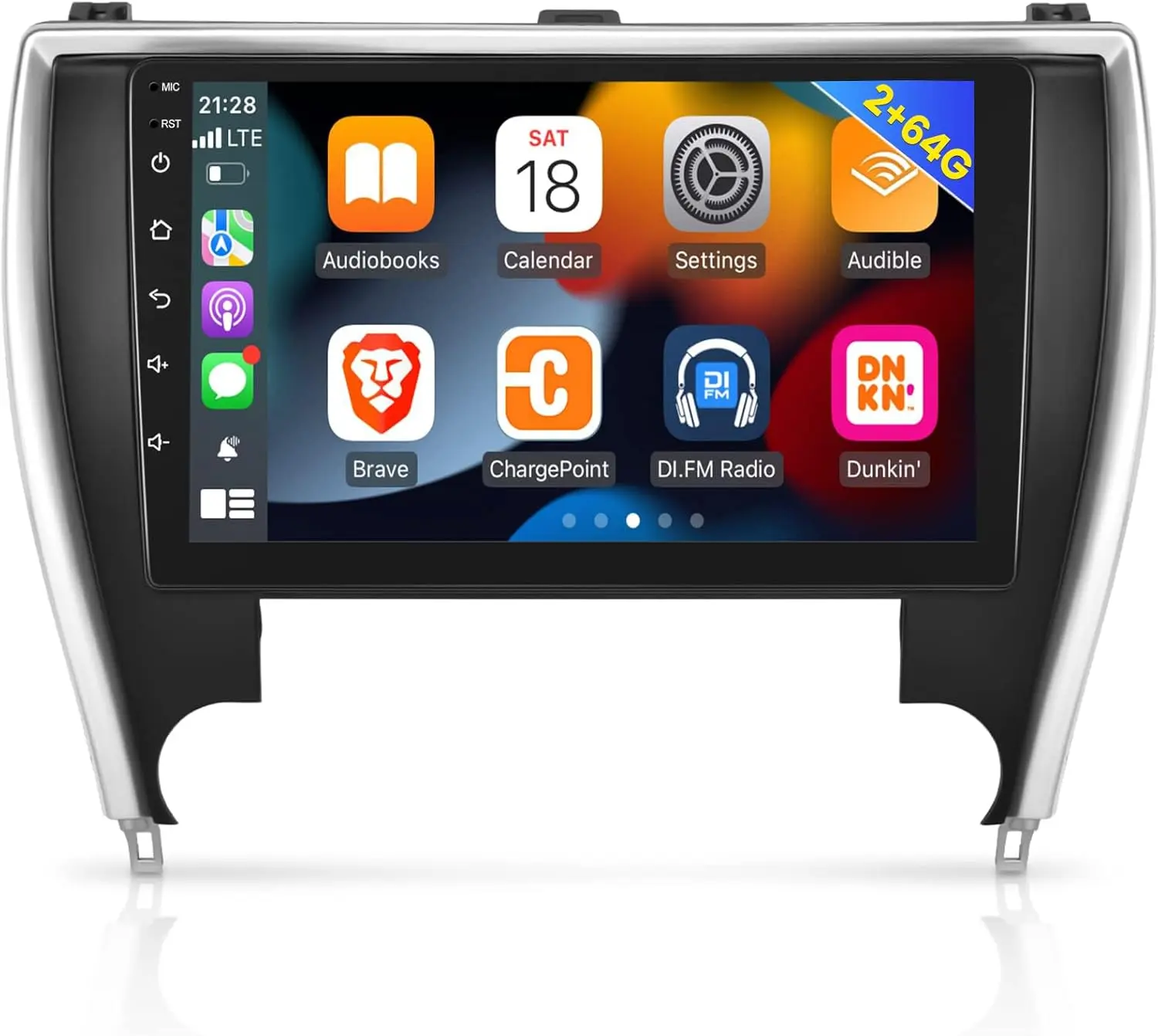 for Toyota Camry 2015 2016 2017, 10.1 inch [2+64GB] Android 13 Car Stereo Touch Screen Radio, Carplay&Android Auto/1080P/Hi-Fi Audio/Bluetooth/GPS/WiFi +MIC