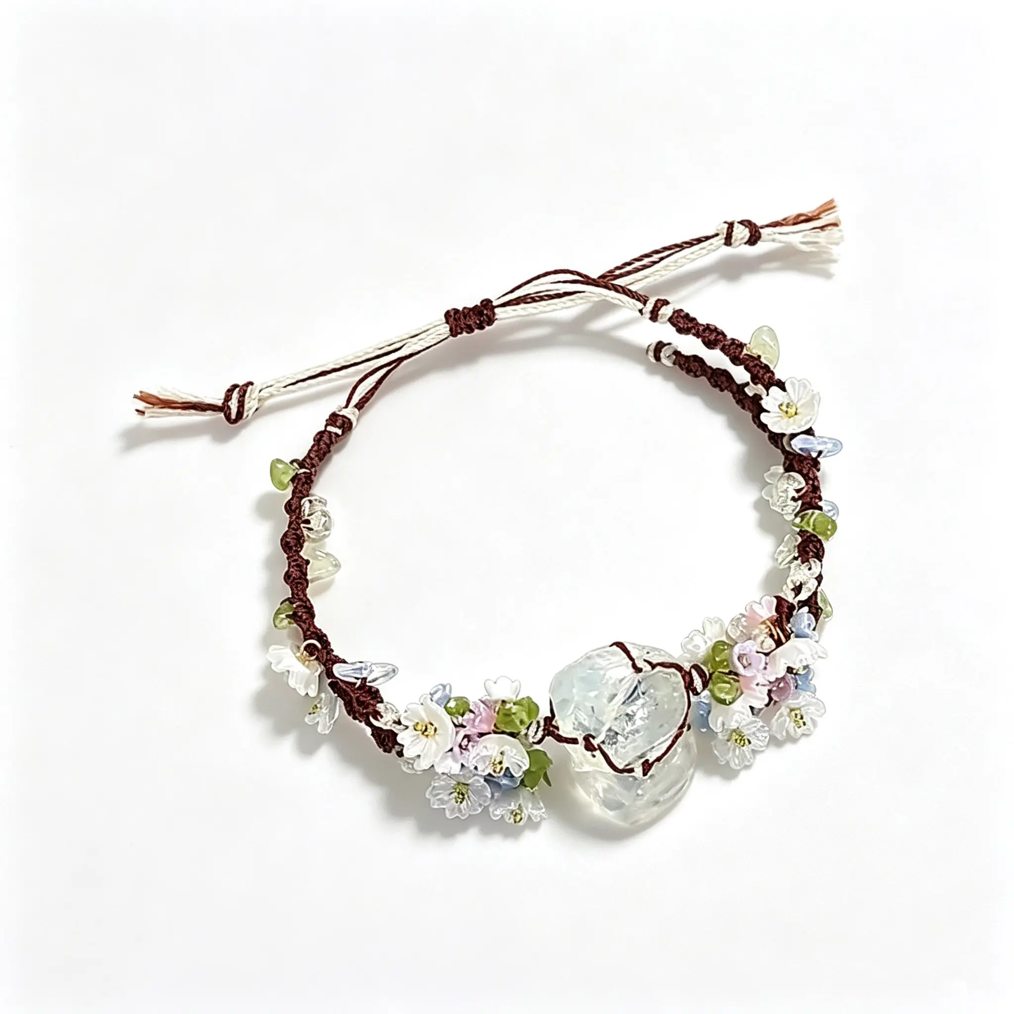 Hand-woven Natural Stone Crystal Bracelet - 12 Birthstone Lucky Bracelet, with unique charm bracelet, money bracelet, Valentine's Day gift, Christmas gift, friend's birthday gift, romantic gift for girlfriend, adult gift accessories