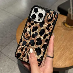 Compatible with iPhone 16 Pro Max /15/14/13/12 Phone Case leopard print pattern Pattern  simple phone case NHrm32-11