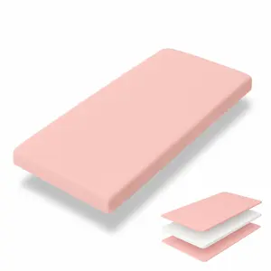 Daycare Toddler Cot Sheet With Padding - 100% Organic Muslin Cotton Fitted Sheet for Kids Nap Mat | Soft Cozy Bedding for Children's In Preschool 52x23 | 40x23