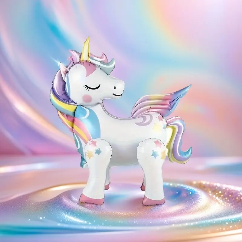 Cute Cartoon Unicorn Aluminum Foil Balloons, Balloon Party Supplies, Birthday Party Festival Balloon Decorations, Photo Prop, Creative Room and Indoor Decor Choice