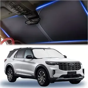 Car Windshield Sun Shade, Thickened Titanium Silver Coating High UV Blocking Rate Sunshade, Heat Insulation Front Window Sun Shield for Cars, SUVs & Trucks – Universal Fit, Car Window Shades