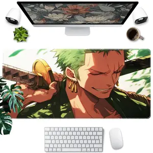 One Piece Anime Mouse Pad, Anime Mousepad, Rubber Base Polyester Fiber Desk Mat, Ideal for Gaming and Office, Laptop & RV Choice, Durable Easy Clean Anti-Scratch