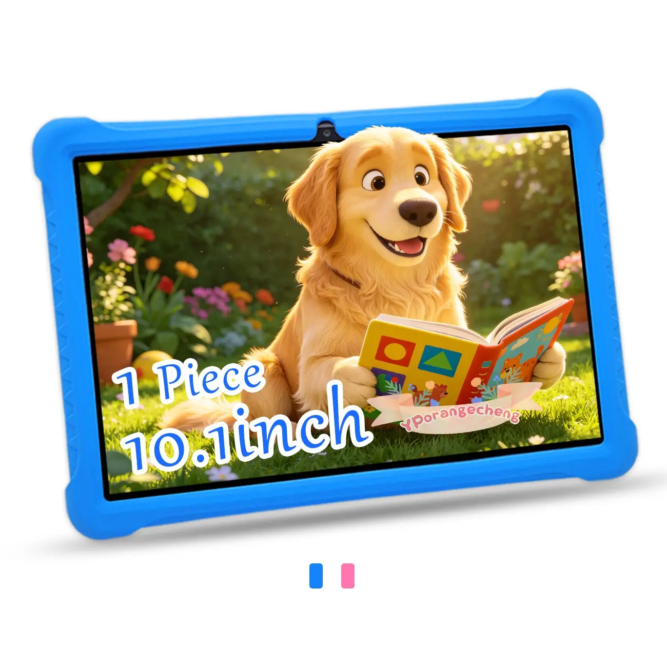 Best-selling 10.1" Kids Touchscreen Tablet: Toddler Tablet, HD + dual cameras + IWAWA + learning apps. Edu-entertainment all-in-one. Holiday bestseller. Kids' favorite gift. Blue/Pink. (No charger)