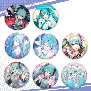 Button Pin Handmade Brooch For Clothes Cartoon Badge Backpack Decoration Jewelry Accessories Singer Hatsune Miku Anime  Anime