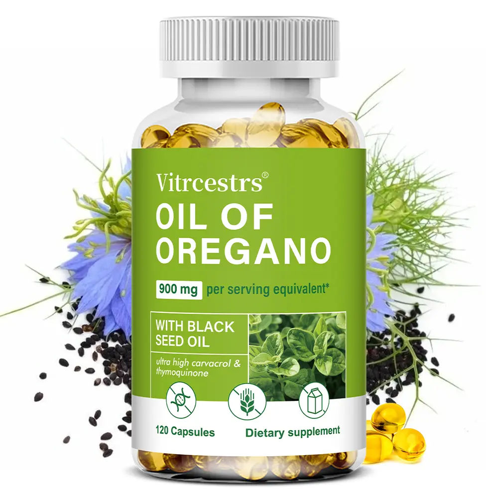 Oil of Oregano Health Supplement, Supports Daily Physical Balance and Immune Health, 120 Capsules