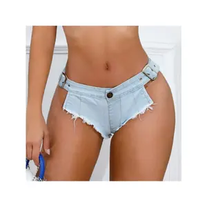Plus Size American Retro Low-Waist Denim Hot Pants High Stretch Elastic Slim Shorts for Curvy Women Casual Style Spring Summer Light Blue