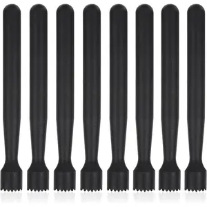 8 Pieces Durable Plastic Cocktail Muddler Set - 8.14 Inch Bar Tools for Lemonade, Mojito, Mint and Fruits, Dishwasher Safe