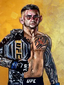 Dustin ‘The Diamond’ Poirier UFC MMA Champ kiss-cut sticker laptop decal