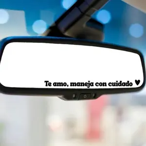 4PACK Te amo maneja con cuidado Heart Design Rear View Mirror Decoration for Car Safety