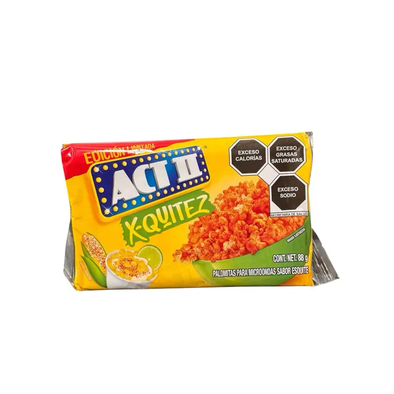 ACT II Esquite Flavor Popcorn, 88g Bag, Authentic Mexican Snack