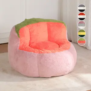 Bean bag Cat's Paw Shaped Lazy Sofa, Child couch, Artificial Fur Fabric Bean Bag Chair, Cloud-like Touch, Soft and Comfortable, Dog couch/ Cat couch, No Assembly Required,  Ideal for Bedrooms, Living Rooms and Leisure Places