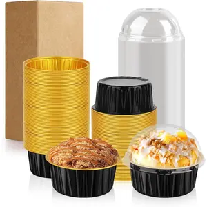 60 Pack 5 OZ Round Mini Cake Pans with , Disposable  Foil Baking Pans with , Mini Cake Containers for Birthday Party, Wedding,  Shower, Holiday Celebration