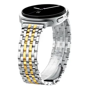 Bands for Samsung Galaxy Watch 8 (40mm/44mm), Classic Two-Tone Stainless Steel Bands, Metal Straps for Women #SummerVibes