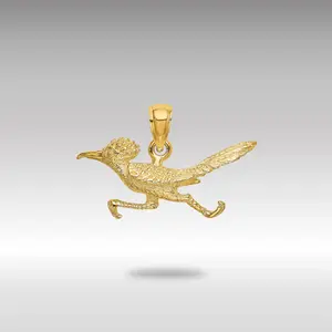 14K Gold 3-D Road Runner Charm - Model K6588
