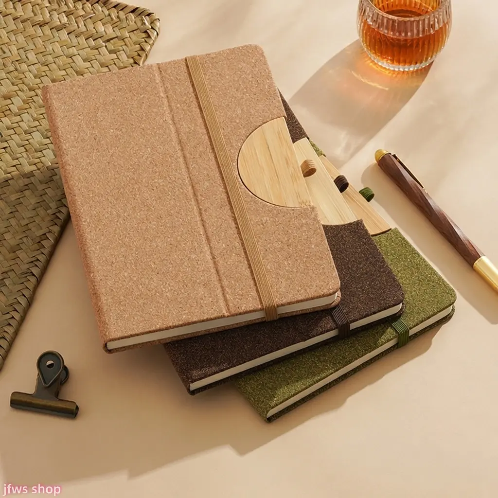 2026 New Eco Friendly Biodegradable Bamboo Cover Notebook Gift Set for Business Corporate Return Gift and Back to School Season Premium Quality Sustainable Light Luxury US Design