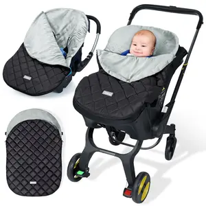 Orzbow Canopy Style Bunting Bag Weather in Car Seats and Strollers, Infant Blanket Warm in Winter, Black