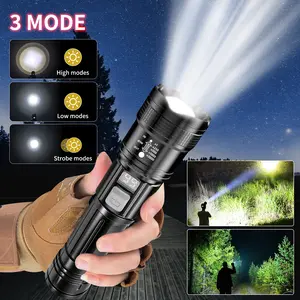 Usb Rechargeable Led Flashlights Summer Gifts, Waterproof Zoomable Flashlight Led Lights, Portable Lighting Flashlight Equipment