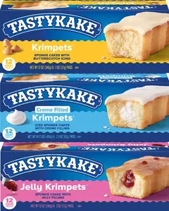 Tastykake Krimpets Variety Pack - Butterscotch, Jelly, Creme Filled - 3 Boxes