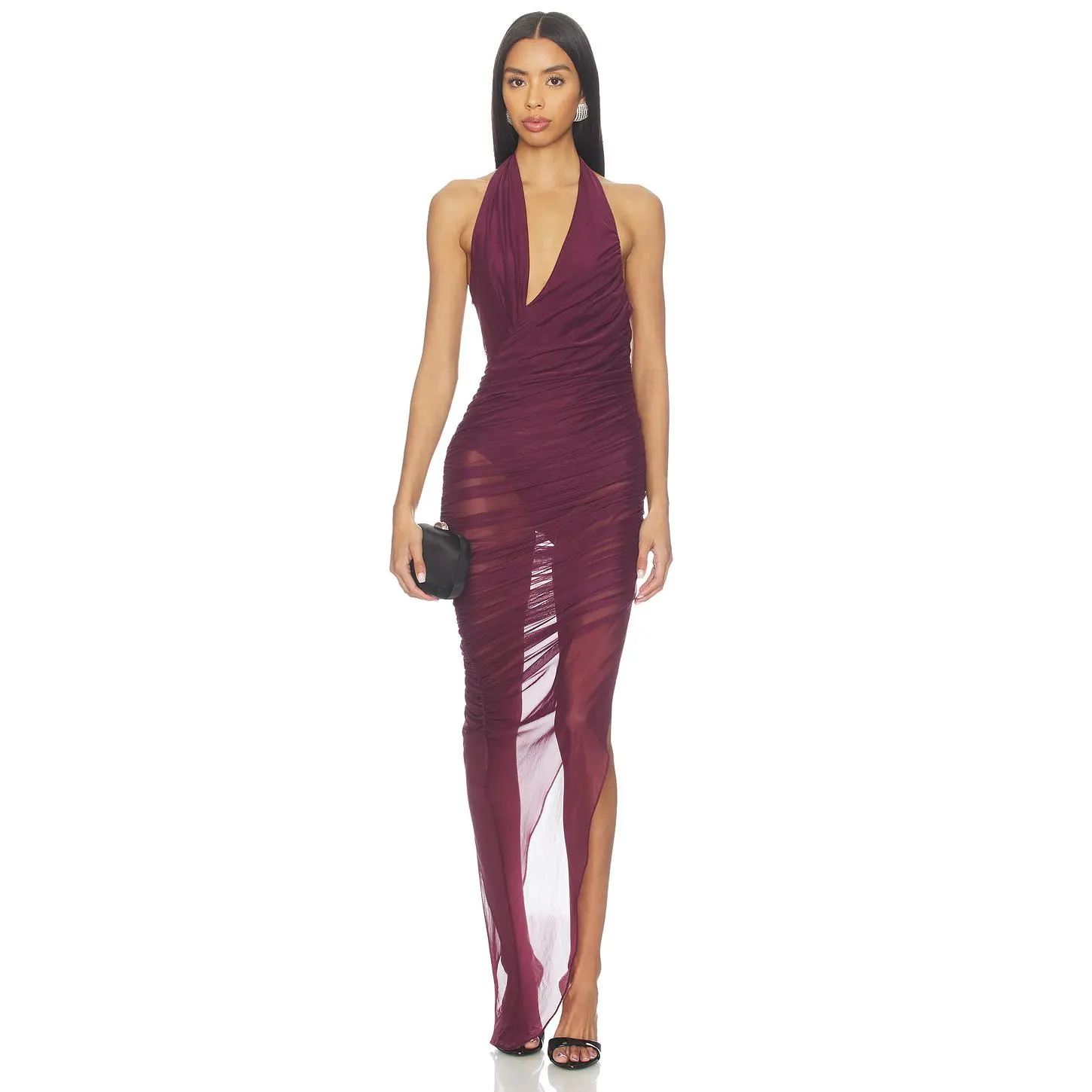 NBD Noam Maxi Dress in Deep Plum - TikTok Shop