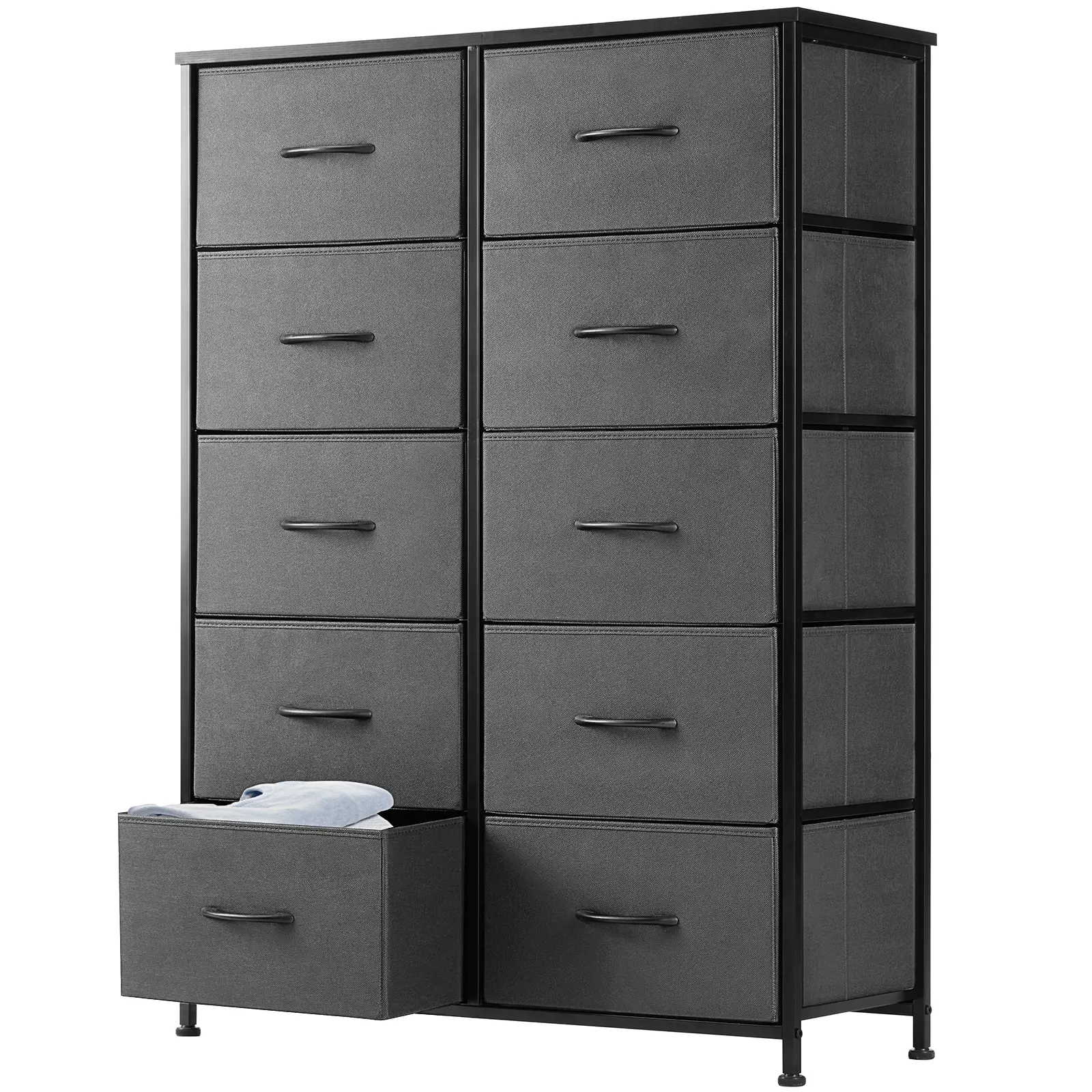 Tall  Fabric Storage Tower ,Wooden Top for Room, Closet, Entryway, Nursery bedroom drawer gavetero viral furniture furnature  drawer  tables nightstand living cupboard storage bin cabinet storage drawer  unit tall storage
