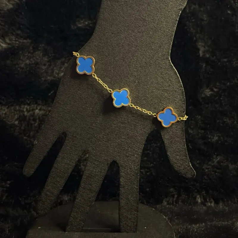 18k Gold-Plated Clover Bracelets for Women, Dainty Fashion Jewelry for Daily Wear & Gifting