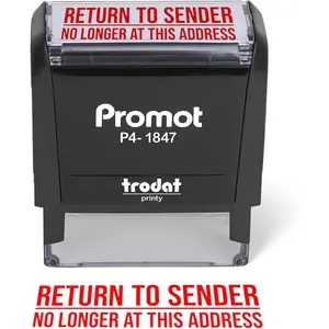 Return to Sender No Longer at This Address Self Inking Rubber Stamp