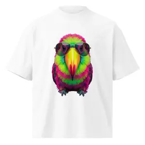 I Talk. You Listen. | Neon Parrot Oversized T-Shirt | Glow Wild Collection